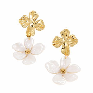 Boucles pendantes dorées Elwenn