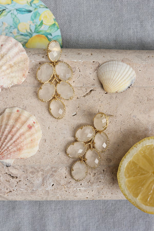 Boucles pendantes dorées Layana