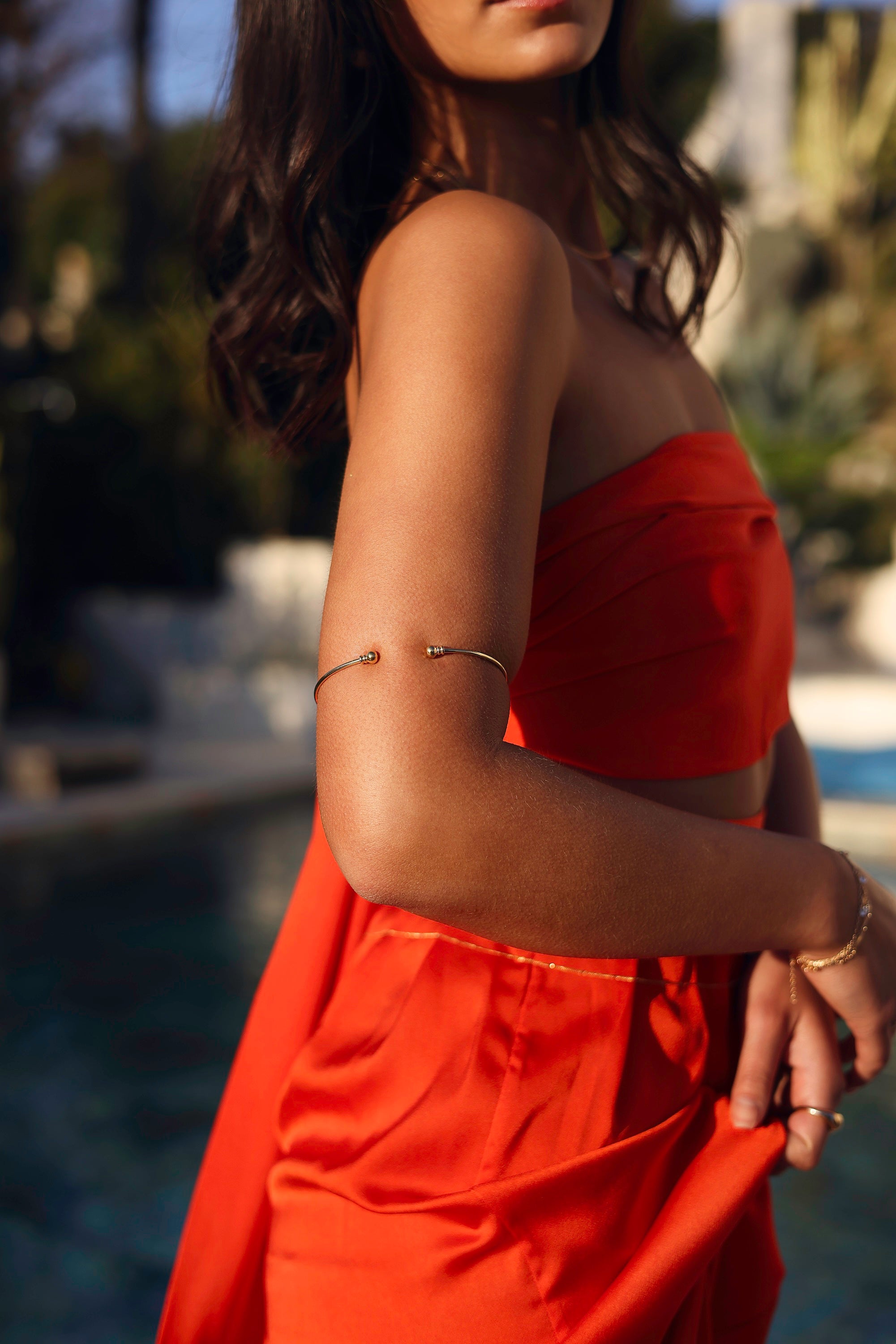 Bracelet de bras doré Solène - Bijou porté