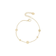 Bracelet doré Amalfi pastilles martelées - Bijou photographié sur fond blanc