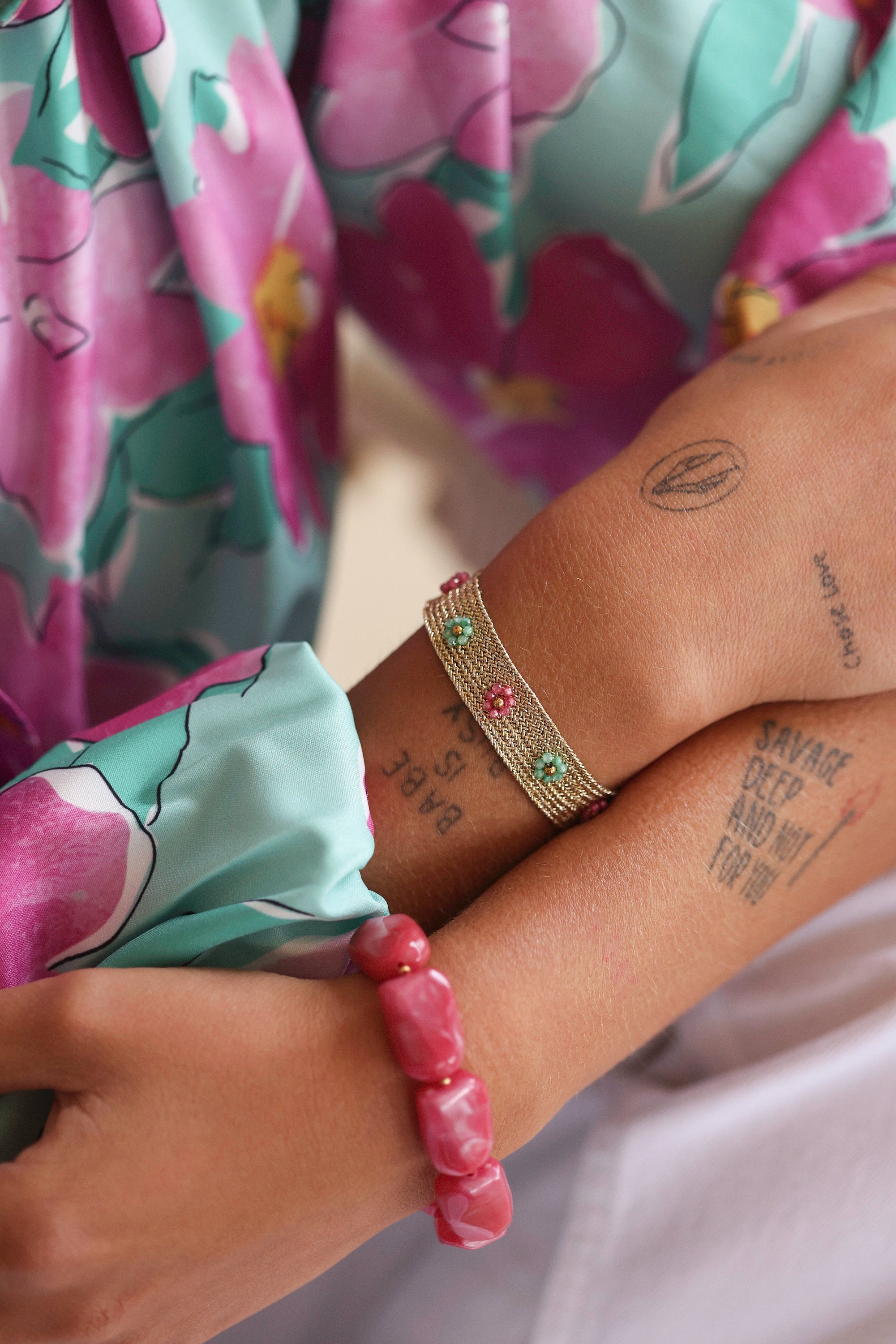 Bracelet doré Filomena - Bijou porté