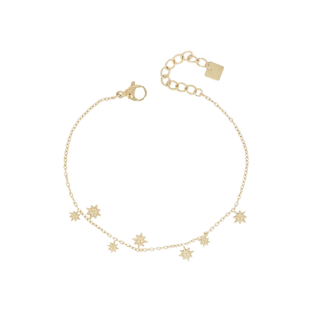 Bracelet doré Florine étoile polaire - Bijou photographié sur fond blanc