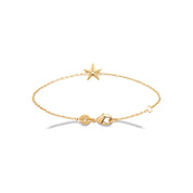 Bracelet doré Hazel étoile de mer - Bijou photographié sur fond blanc