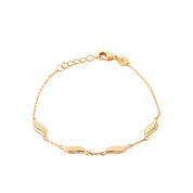 Bracelet doré Joyce feuille - Bijou photographié sur fond blanc