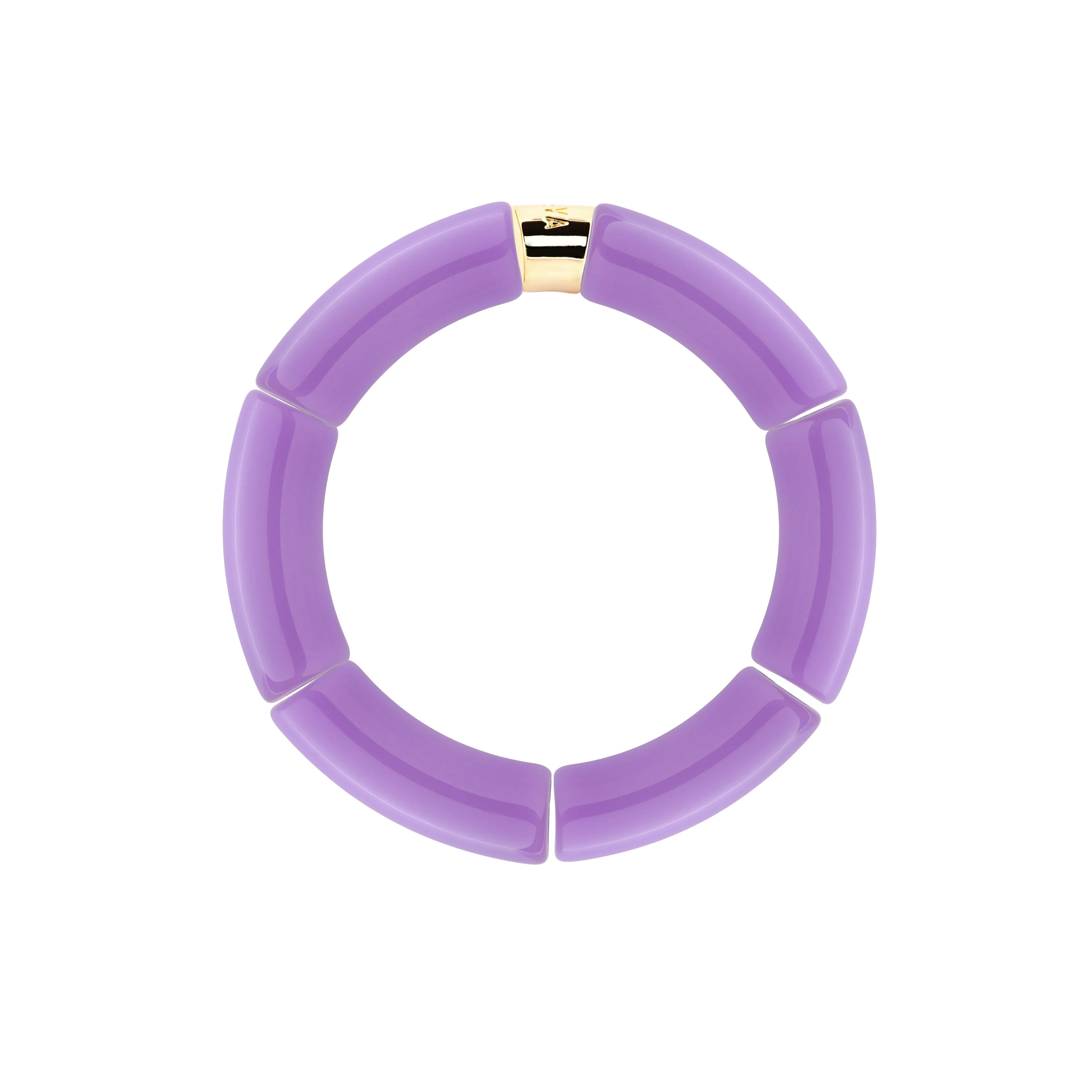 Bracelet doré Riviera Lila violet - Bijou photographié sur fond blanc