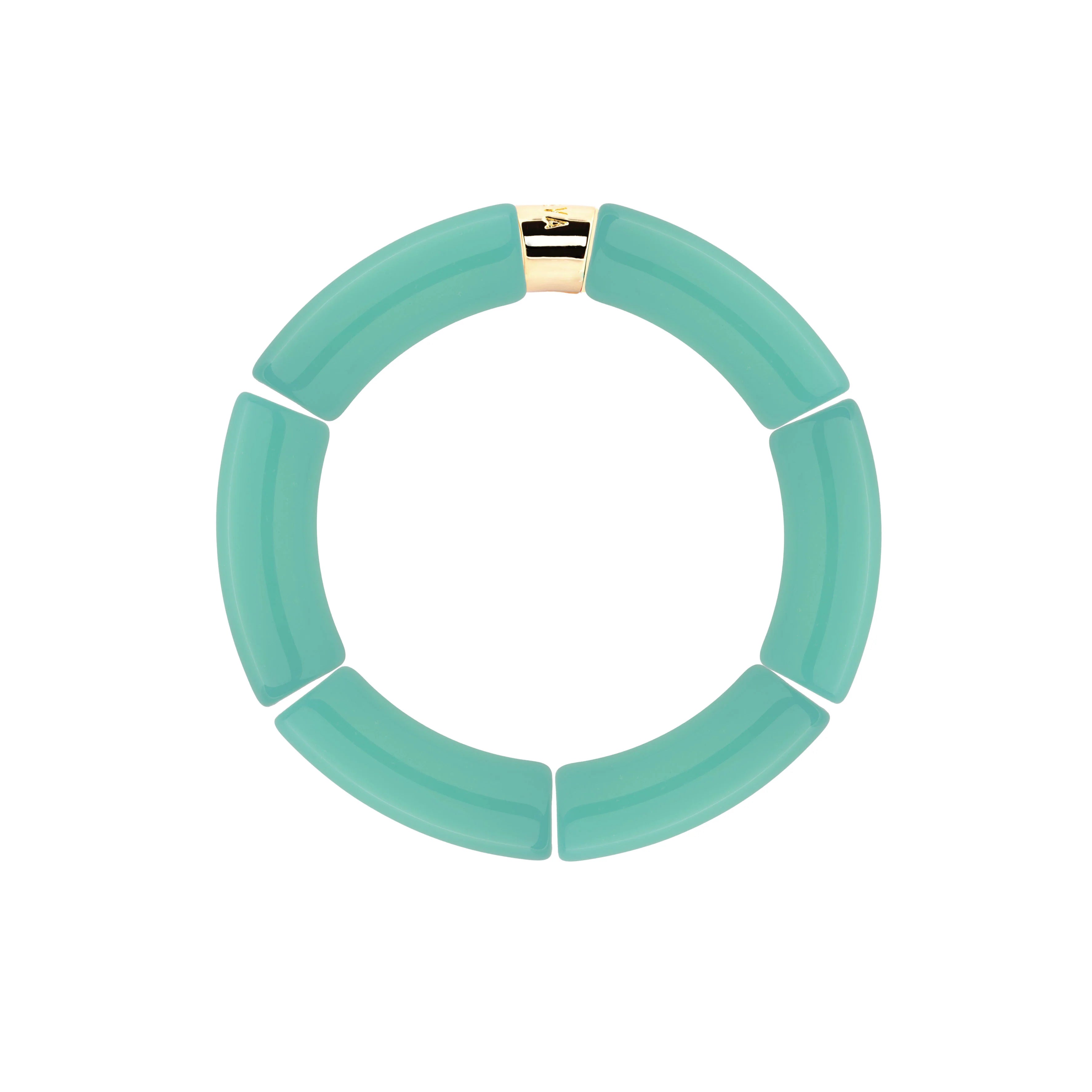 Bracelet doré Riviera Turquesa 2 turquoise - Bijou photographié sur fond blanc