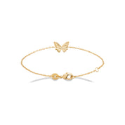 Bracelet doré Sammy papillon - Bijou photographié sur fond blanc