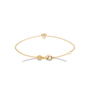 Bracelet doré Yolanda zircon - Bijou photographié sur fond blanc