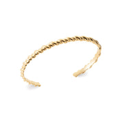 Bracelet jonc doré Emie torsadé - Bijou photographié sur fond blanc