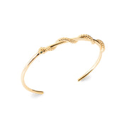 Bracelet doré jonc Nila avec serpent enroulé - Bijou photographié sur fond blanc