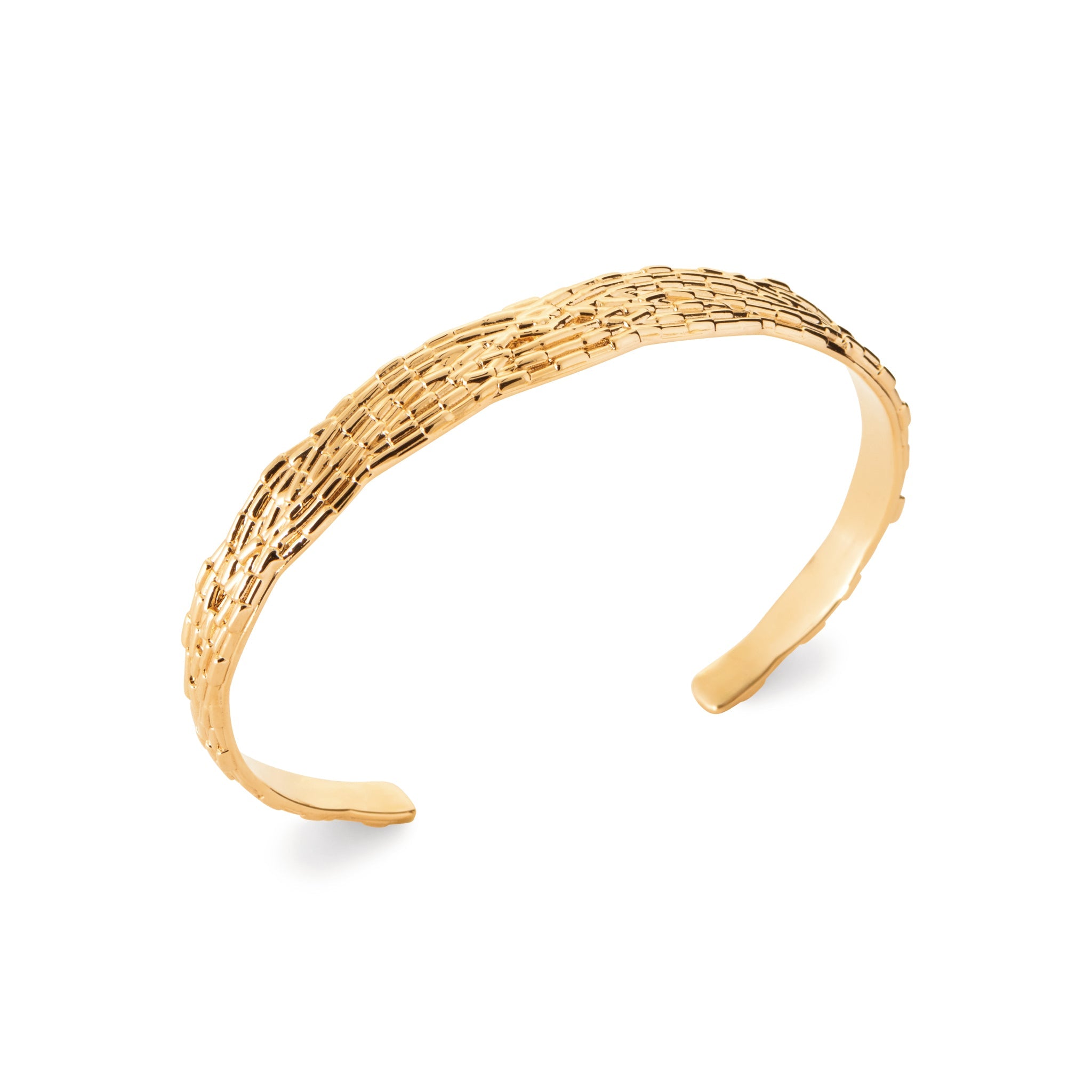 Bracelet doré jonc Terry - Bijou photographié sur fond blanc