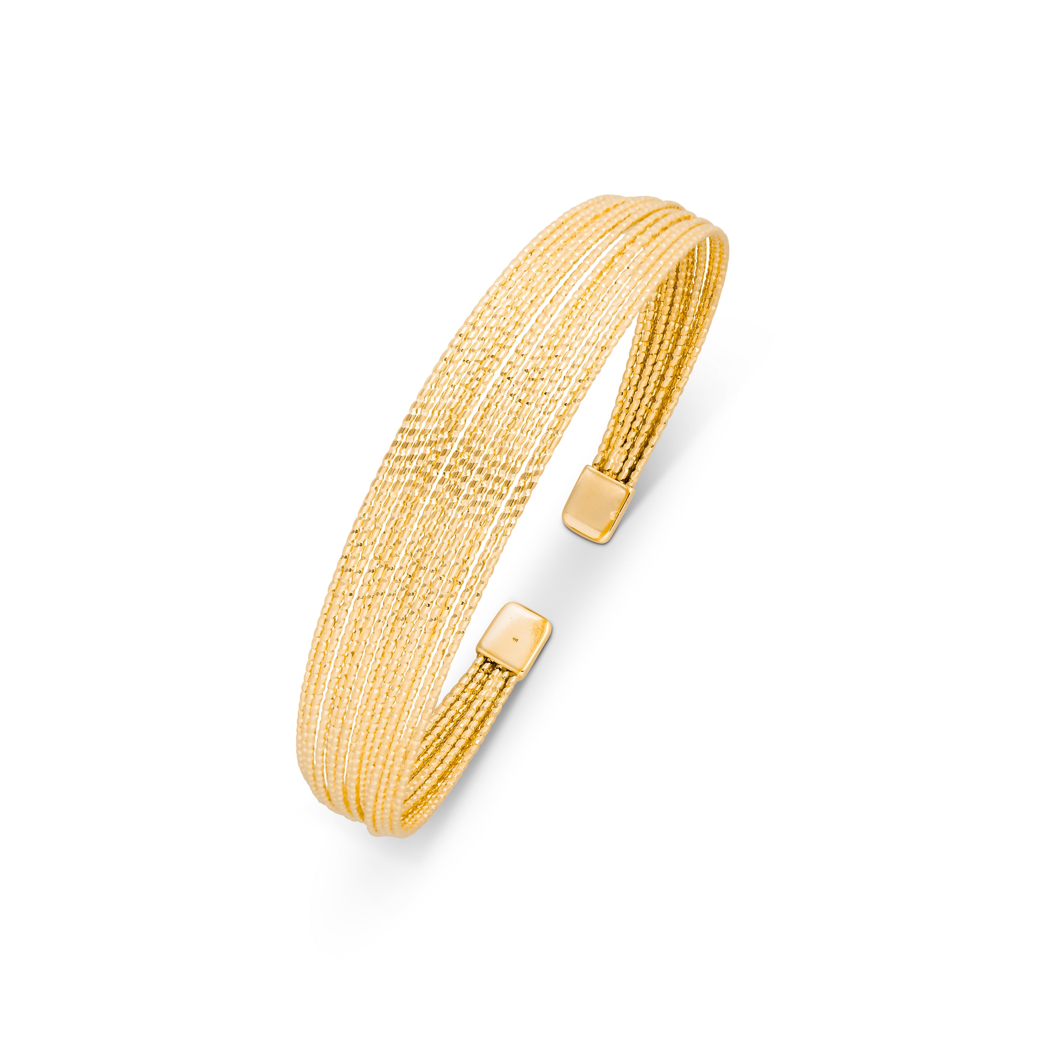 Bracelet jonc doré Ysabeau - Bijou photographié sur fond blanc