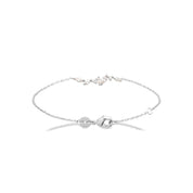 Bracelet en argent Mounia zircons - Bijou photographié sur fond blanc