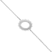  Bracelet en argent motif soleil ajouré Adi - Bijou photographié sur fond blanc