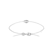 Bracelet Cauri en argent pendentif coquillage - Bijou photographié sur fond blanc