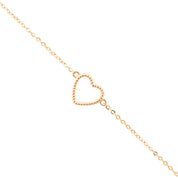 Bracelet doré cœur torsadé Calliope - Bijou photographié sur fond blanc