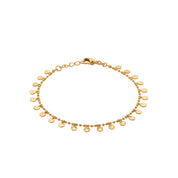 Bracelet doré Garance pampilles striées - Bijou photographié sur fond blanc