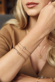 Bracelet doré Ingrid zircon serti en motif étoile - Bijou porté