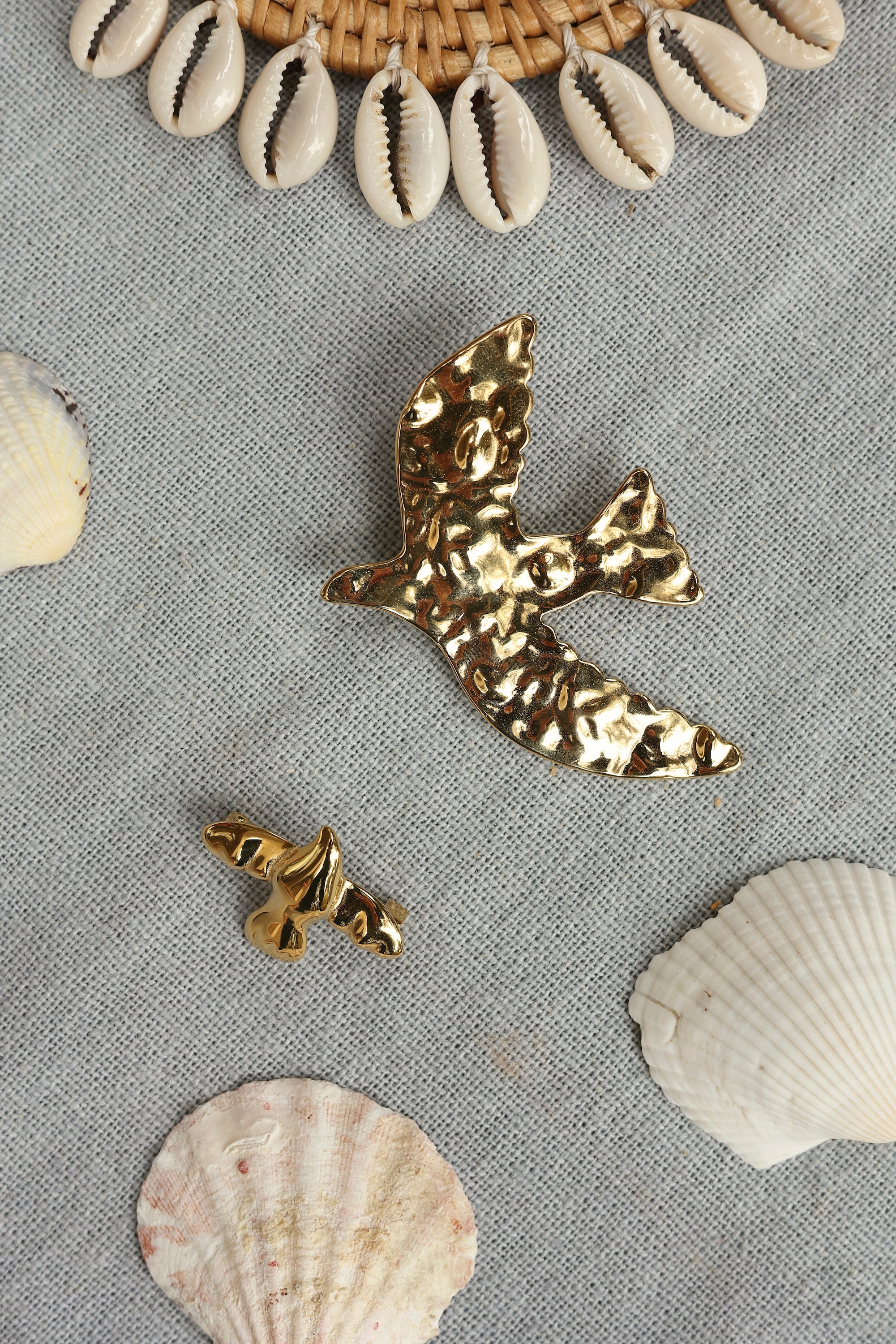 broche colombe dorée- Accessoire