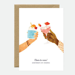 Carte d'anniversaire - Cheers to more