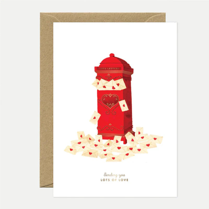 Carte de vœux en papier naturel blanc Love mails - Papeterie