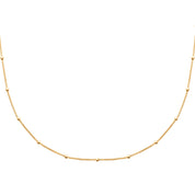 Collier doré Jona chaîne perlée - Bijou photographié sur fond blanc