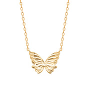 Collier doré Sammy pendentif papillon - Bijou photographié sur fond blanc