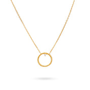 Collier doré et zircons Satine - Bijou photographié sur fond blanc 