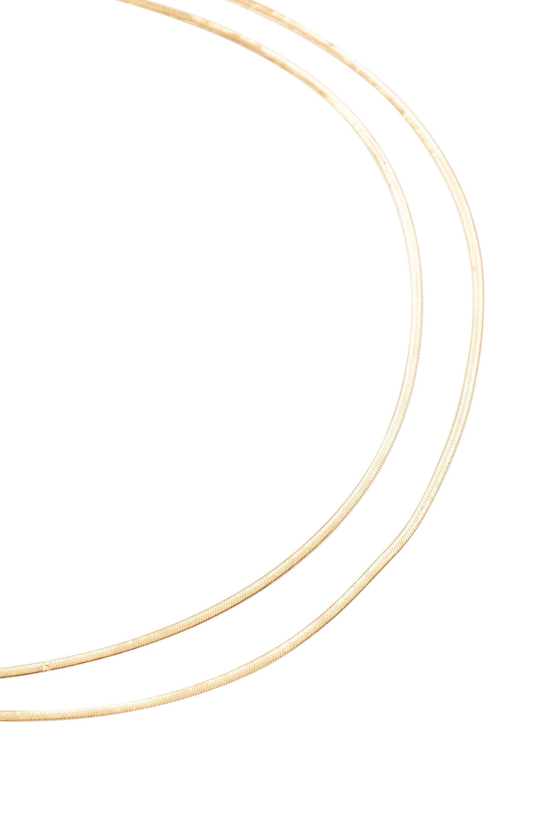 Collier double doré Tara chaînes miroirs - Bijou photographié sur fond blanc