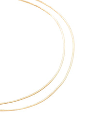 Collier double doré Tara chaînes miroirs - Bijou photographié sur fond blanc