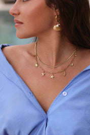 Collier double Stephy porté