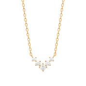 Collier doré Madysson en plaqué or avec pendentif contemporain, collection Chloé Rose Genève - Bijou photographié sur fond blanc