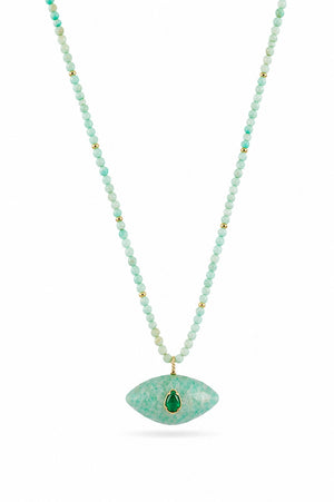 Collier doré Thelma amazonite