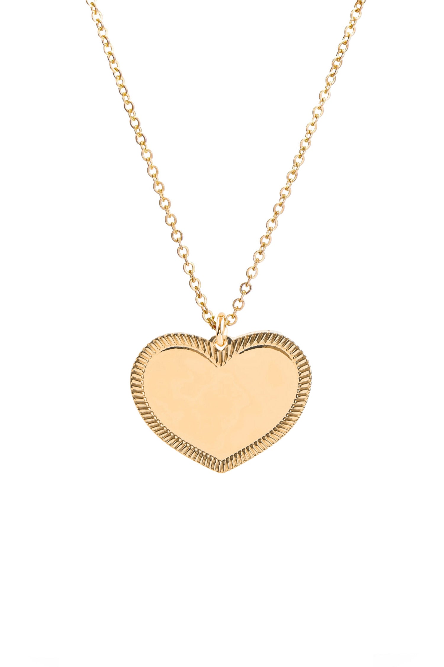 IRIS – Collier personnalisable doré pendentif coeur - Bijou photographié sur fond blanc