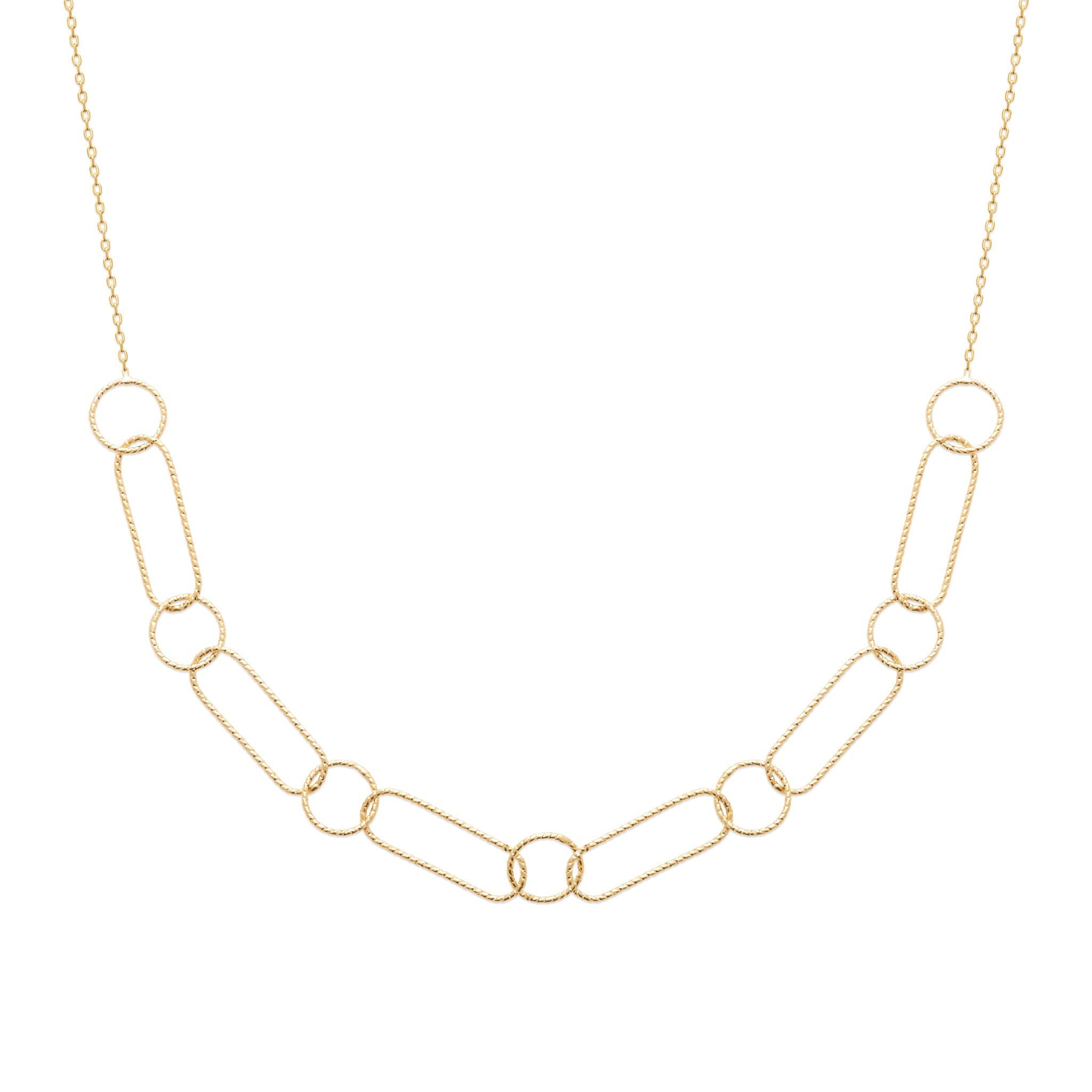 Collier doré Valerian mailles - Bijou photographié sur fond blanc