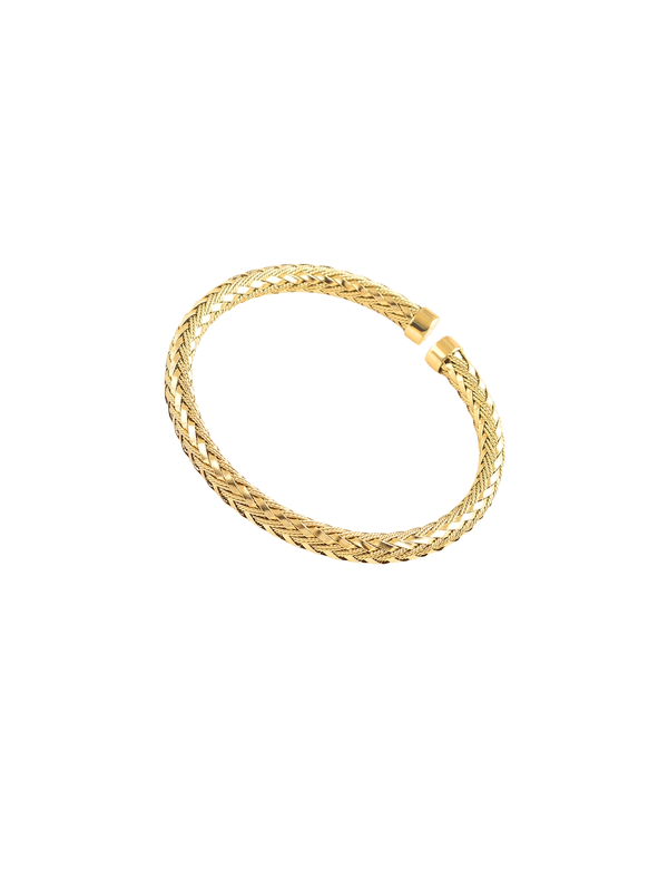 Bracelet jonc doré Calyne 7mm