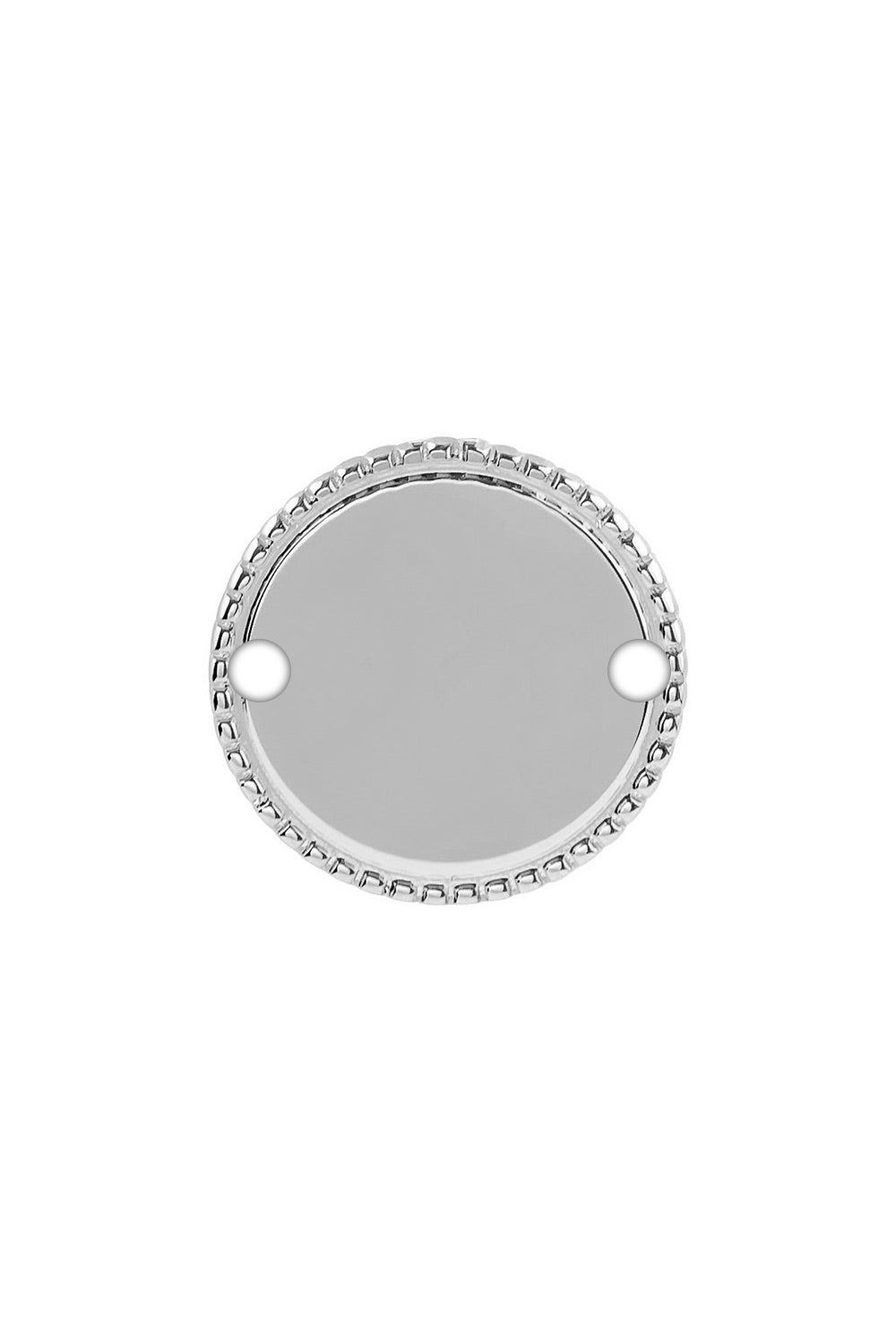 Bracelet cordon personnalisable argent médaille pour gravure Louisa - Bijou sur fond blanc