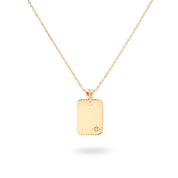 Médaille à graver dorée pour collier personnalisable Emilie