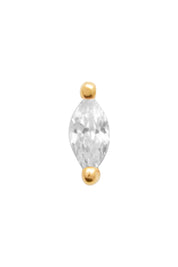 Piercing doré Cyma zircon - Bijou photographié sur fond blanc