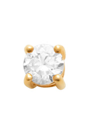 Piercing doré Zinnia zircon - Bijou photographié sur fond blanc