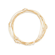 Bracelets semainiers Ali avec perles en nacres - Bijoux photographiés sur fond blanc